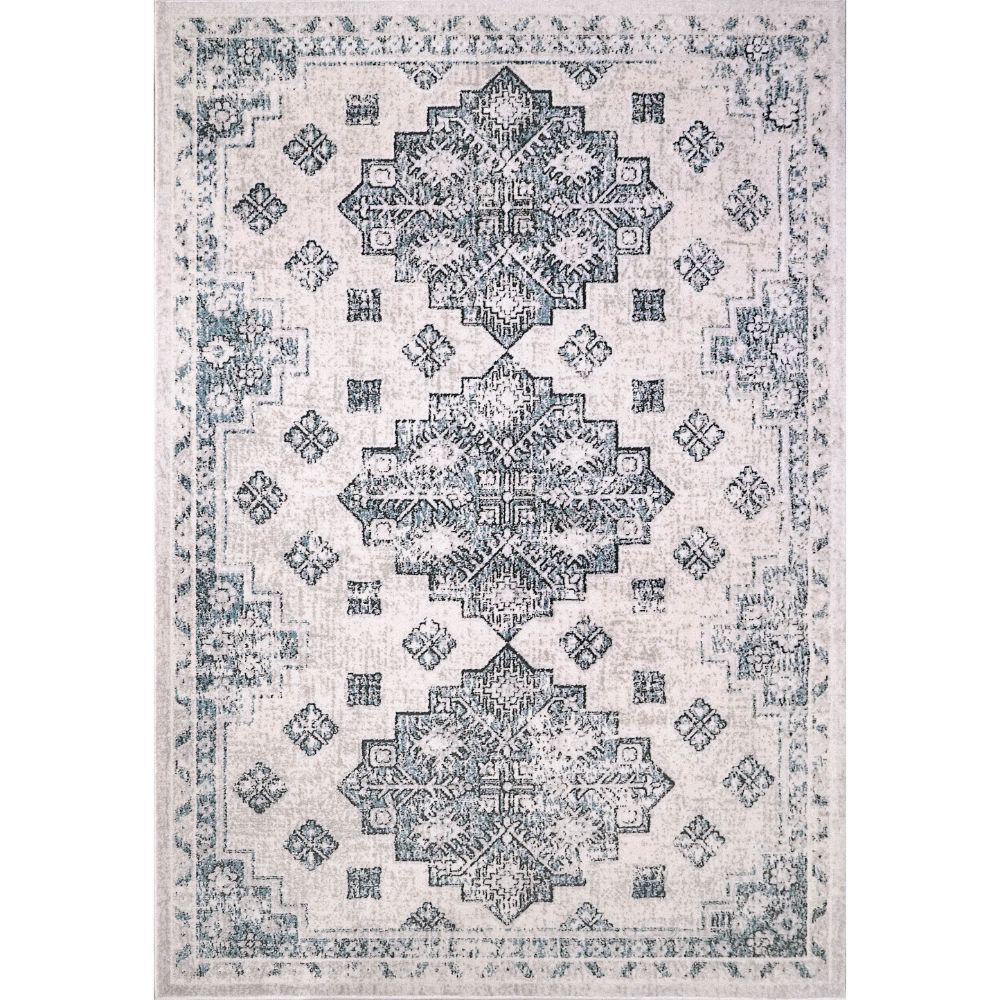 Dynamic Rugs 3412-105 Adley Rectangle Rug in Ivory/Blue 